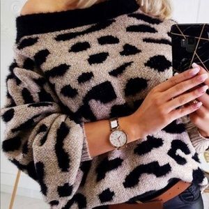 Leopard print sweater